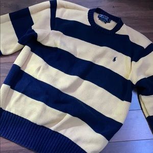 Vintage Ralph Lauren // Yellow & Navy Crew Sweater